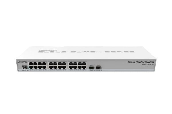 MikroTik Cloud Router Switch CRS326-24G-2S+RM - Switch - L3 - Styrt - 24 x 10/100/1000 + 2 x SFP+ - rackmonterbar - Passive PoE