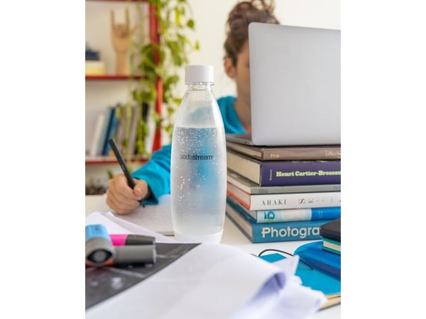 SodaStream 7290113763548, Karboneringsflaske, Gjennomsiktig, Hvit, Plast, 1 l, SodaStream ENSO, DUO, E-DUO, TERRA, ART, GAIA, SPIRIT, ONE TOUCH, PL...