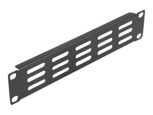 Delock - Montering for ventilasjonsplate (horisontal) - rackmonterbar - svart - 1U - 10"