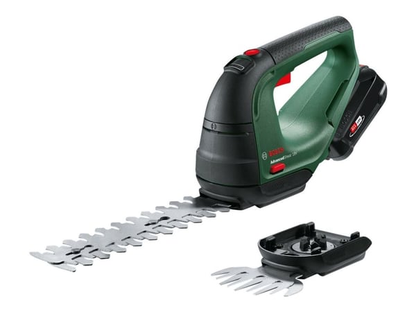 Bosch Advanced Shear 18V-10 - Kombinert gress-/buskkutter - trådløs - 18 V - 2 Ah - 20 cm - tannavstand: 8 mm - 1.45 kg