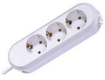 Bachmann SMART 3x Schuko 5m, 5 m, Tyyppi F, Muovi, Valkoinen, Muovi, 3 AC-pistorasia(a)