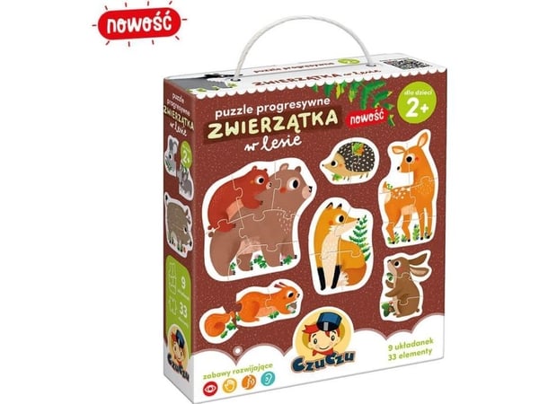 Czuczu progressivt puslespill – dyrene i skogen
