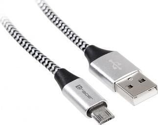 Tracer TRAKBK46928, 1 m, USB A, Micro-USB B, USB 2.0, Musta, Hopea