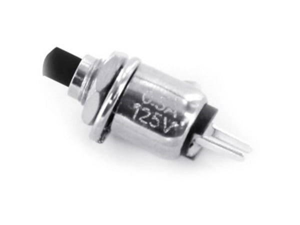 Conrad TC-DT151SW Pulsante Momentaneo 1kpl, musta, hopea