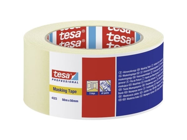 tesa STANDARD 04323-00044-00 Crepebånd tesakrepp® Beige (L x B) 50 m x 50 mm 1 stk 1 stk