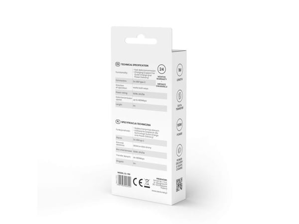 SAVIO - USB-kabel - USB-C (hann) til USB-C (hann) - USB 2.0 - 20 V - 5 A - 1 m - USB Power Delivery (5 A, 100 W) - svart