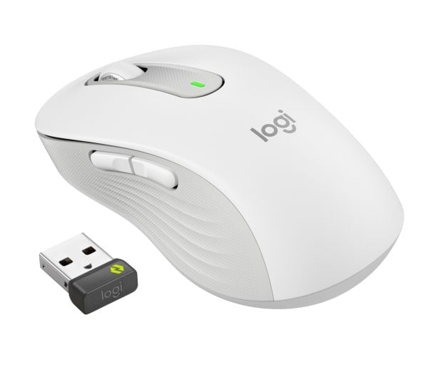 Logitech Signature M650 L for Business - Mus - høyrehendt - 5 knapper - trådløs - 2.4 GHz, Bluetooth - Logitech Logi Bolt USB-mottaker - elfenbenshvit