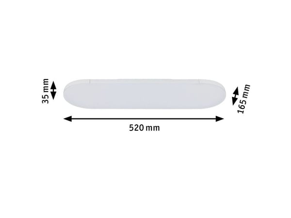 Paulmann Deck, firkant, Tak/Vegg, Hvit, Metall, II, 16 W