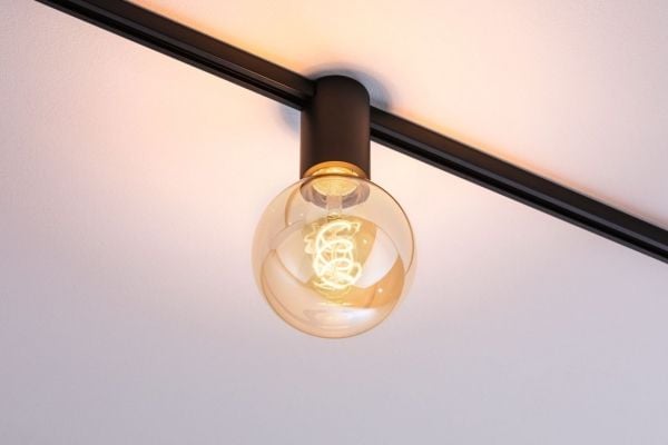 Paulmann Socket, Spotlight på skinne, E27, 1 ampuller, Sort