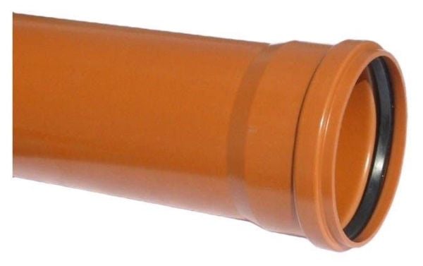 PVC-viemäriputki 160x3000mm SN4 - monikerrosputki, EN13476-2. Ostendorf