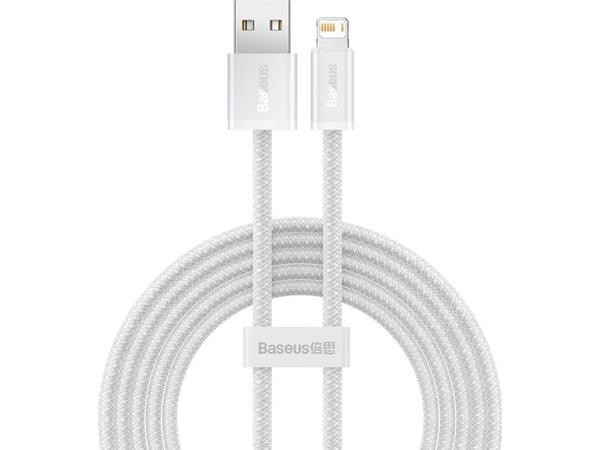 Baseus Dynamic, 1,2 m, Lightning, USB A, Hankoppling, Hankoppling, Vit