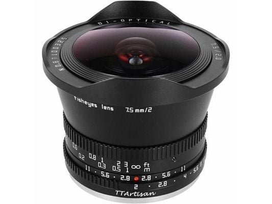 TTArtisan APS-C 7.5mm F2 Fisheye, Bredt fiskeøye, 11/8, Nikon Z