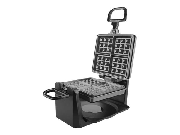 Emerio WM-110984 - Våffeljärn - 1 kW - svart/grå/silver