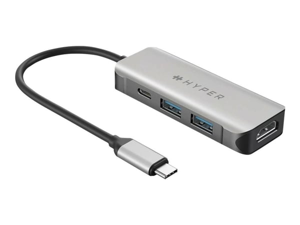 HyperDrive 4-in-1 USB-C-keskitin - telakointiasema - USB-C - HDMI