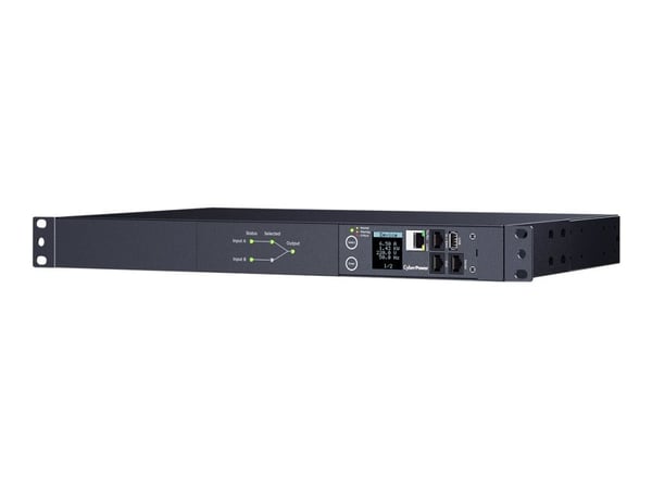 CyberPower Switched ATS PDU44004 - Strømfordelerenhet (kan monteres i rack) - AC 200-240 V - enkeltfase - serial, Ethernet - inngang: 2 x IEC 60320...