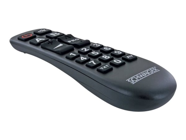 Schwaiger 2 in 1 - Universal fjernkontroll - 20 knapper - infrarød - svart