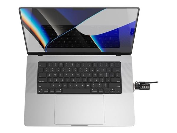 Compulocks Ledge Lock Adapter for MacBook Pro 16" M1, M2 & M3 with Combination Cable Lock - Sikkerhetssporlåsadapter - med kodelås - for Apple MacB...