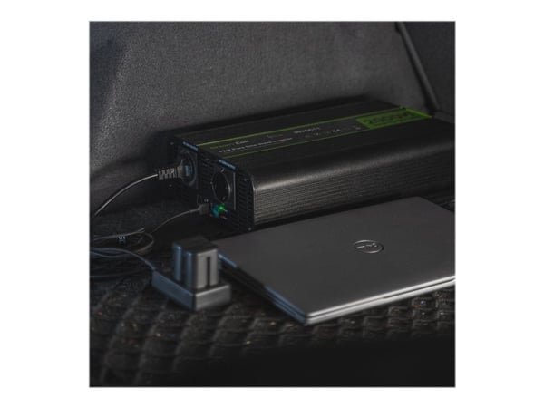 Green Cell PRO INVGC05 - DC til AC-omformer - DC 12 V - 300 Watt - utgangskontakter: 1 - Europa - svart