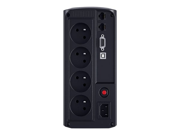 CyberPower Value Pro VP1600ELCD-FR - UPS - AC 230 V - 960 watt - 1600 VA - enkeltfase - RS-232, USB - utgangskontakter: 4 - svart