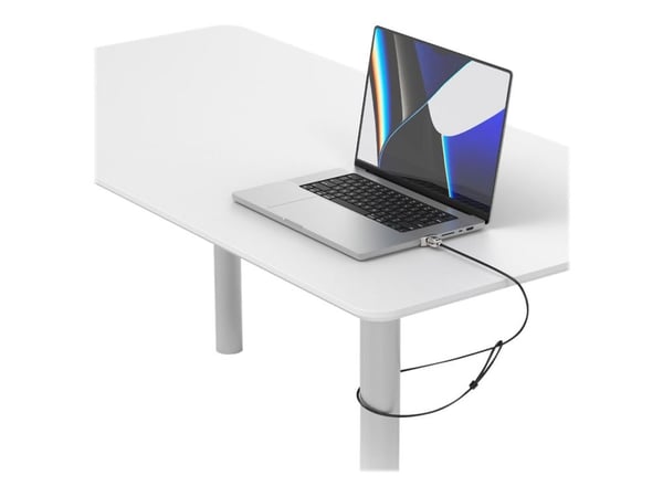 Compulocks Ledge Lock Adapter for MacBook Pro 16" M1, M2 & M3 with Keyed Cable Lock - Sikkerhetssporlåsadapter - med nøkkellås - for Apple MacBook ...