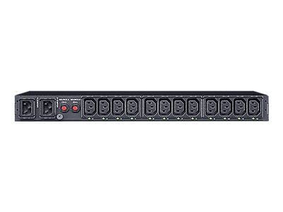 CyberPower Switched ATS PDU44004 - Strømfordelerenhet (kan monteres i rack) - AC 200-240 V - enkeltfase - serial, Ethernet - inngang: 2 x IEC 60320...