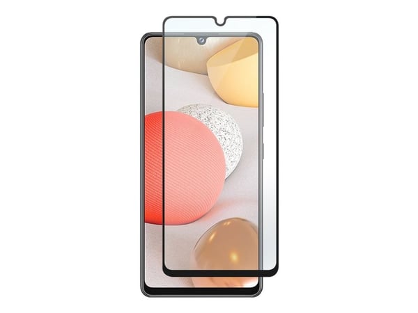 DELTACO - Skjermbeskyttelse for mobiltelefon - 2.5D - glass - rammefarge svart - for Samsung Galaxy A42 5G