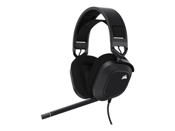 CORSAIR Gaming HS80 RGB - Hodesett - full størrelse - kablet - USB - karbon