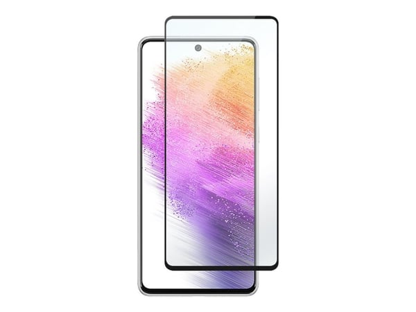 DELTACO - Skjermbeskyttelse for mobiltelefon - 2.5D - glass - rammefarge svart - for Samsung Galaxy A73 5G