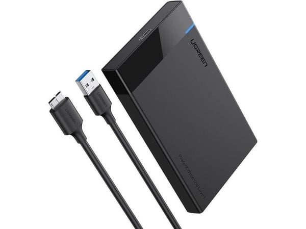 Ugreen US221 - Lagringspakning - 2,5" - SATA 6Gb/s - USB 3.0 - sort