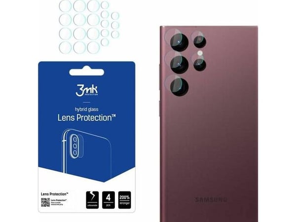 3MK Hybridilasi kameran linssille 3MK Lens Protection Samsung Galaxy S22 Ultra [4 PACK]