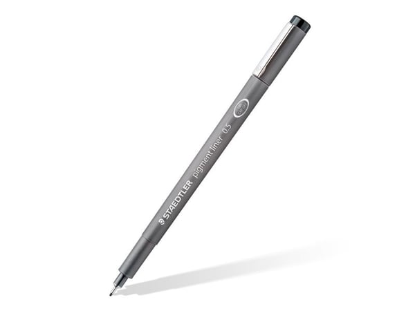 STAEDTLER pigment liner - Fineliner - permanent - svart - fargeblekk (en pakke 6)