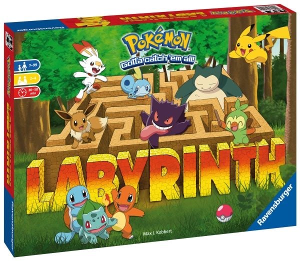 Ravensburger Pokémon Labyrinth, Lautapeli, Perhe, 7 vuotta, Perhepeli, Perhepelit