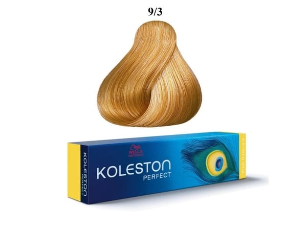 Vopsea permanenta Wella Professionals Koleston Perfect 9/3, Blond Luminos Auriu, 60ml Vopsea permanenta Wella Professionals Koleston Perfect 9/3, Blond Luminos Auriu, 60ml