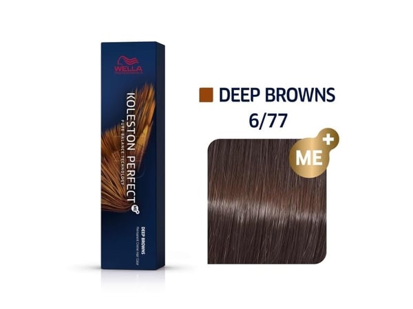 Wella Koleston Perfect ME+ Deep Browns, Brun, 6/77, Unisex, 60 ml, Alla hår, Shine