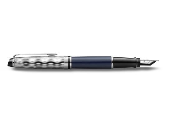 Waterman Expert, Blå, Blå, Lack, Medium, Presentask, 1 styck