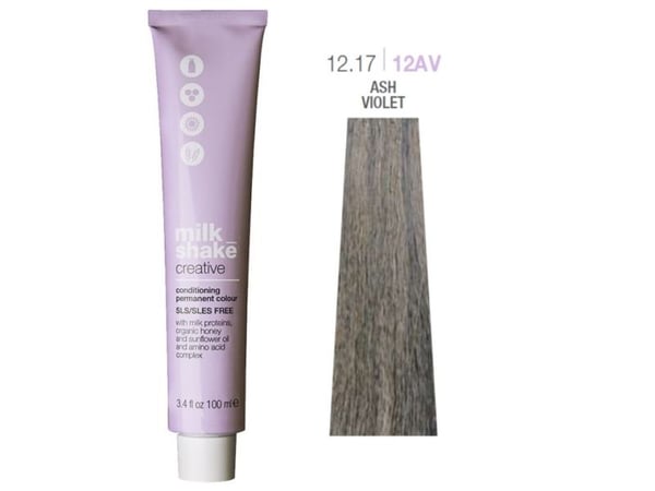 Milk Shake, Creative, SLS/SLES-fri, Permanent Hårfarge, 12.1712AV Ash Fiolett, 100 ml