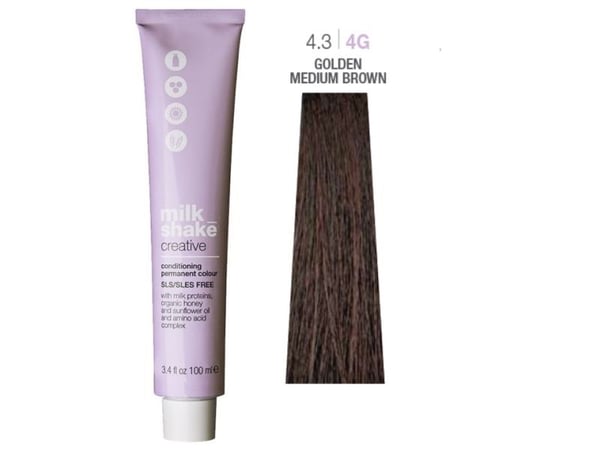 Permanent maling Milk Shake Creative 4.34G, Medium Golden Chestnut, 100ml