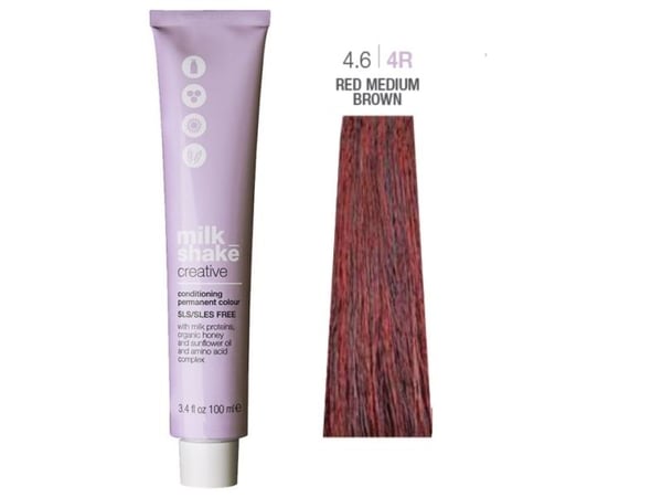 Milk Shake Creative 4.64R, keskipunainen ruskea, 100ml Milk Shake Creative 4.64R, keskipunainen ruskea, 100ml