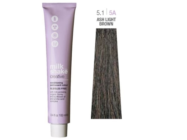 Milk Shake Creative - hair dye 100ml, full color palette - 5.1 | 5A || Light Ash Brown