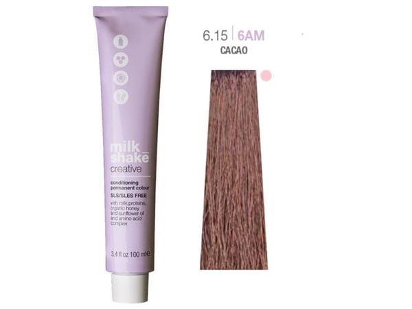 Milk Shake Creative Permanent Hair Dye 6.15/6AM Cacao 100 ml för kvinnor