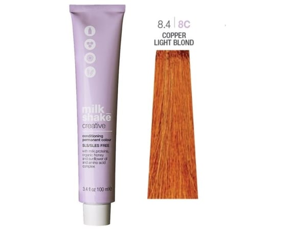 Milk Shake Creative permanent hårfarge 8.4/8C kobberlys blond - 100 ml