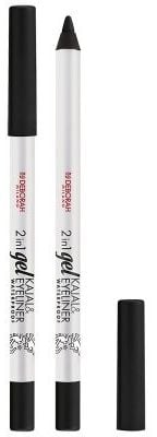 deborah Waterproof ögonskugga & kajal eyeliner 2-i-1 svart