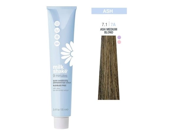 Milk Shake permanent hårfärg 9 minuter 7.1 askblond 100 ml