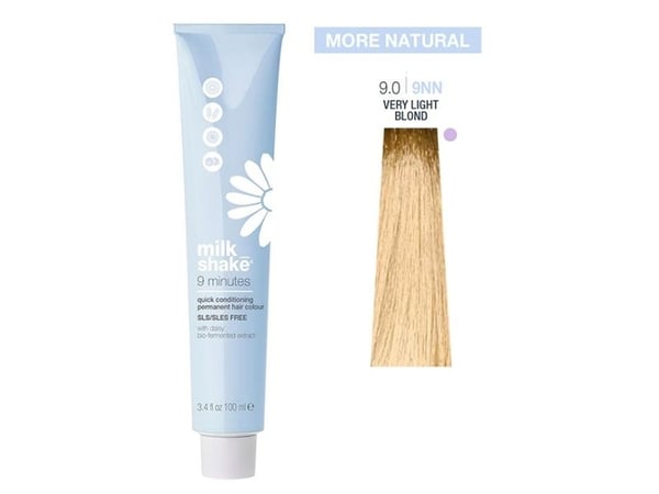 Quick permanent dye Milk Shake 9 Minutes 9.0, veldig lys blond, 100 ml