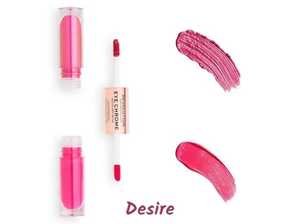 Makeup Revolution Eye Chrome tosidig øyenskygge Mat&Chrom Desire 1 stk