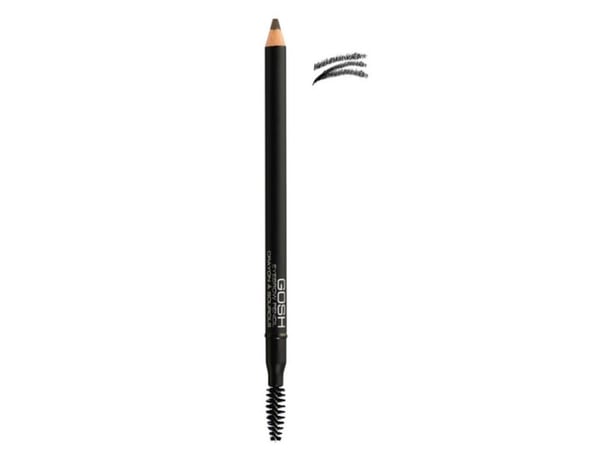 Gosh øyenbrynsblyant med børste 02 Soft Black 1,2 g