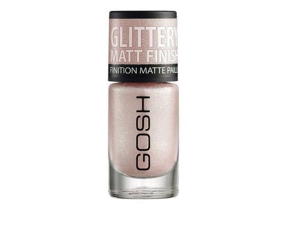 Gosh glittery, matt finish neglelakk 06 Soft Pink 8 ml