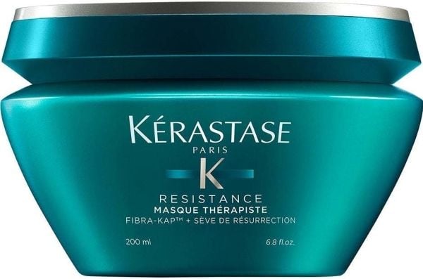 Kerastase Résistance Masque Thérapiste 200ml, Naisten, Vaurioituneet hiukset, Paksut hiukset, 200 ml, Korjaus, Elävöittävä, Vahvistava, Purkki, AQU...