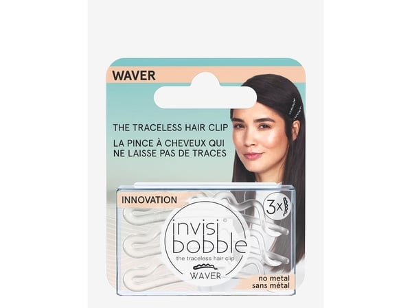 Hårspenner InvisiBobble Waver Crystal Clear, 3stk
