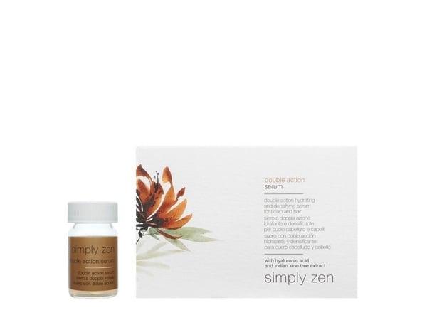 Simply Zen set – Double Action leave-in hodebunnsserum (tetthet & vitalitet) 12 stk á 5 ml (for kvinner)